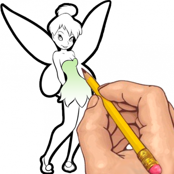 Поэтапное рисование феи