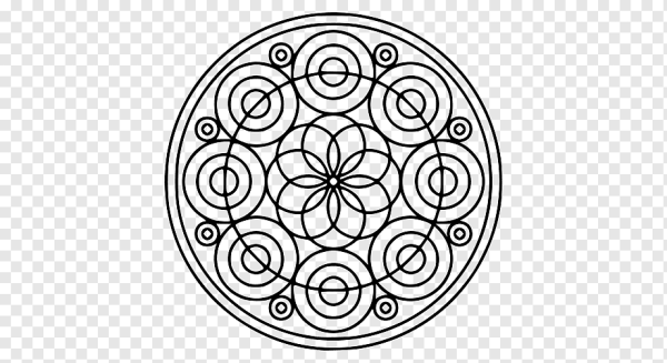 Орнамент в круге легкий