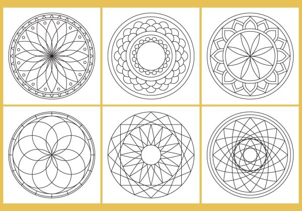 Орнамент в круге легкий