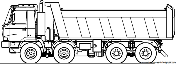 Раскраска КАМАЗ 65115 самосвал