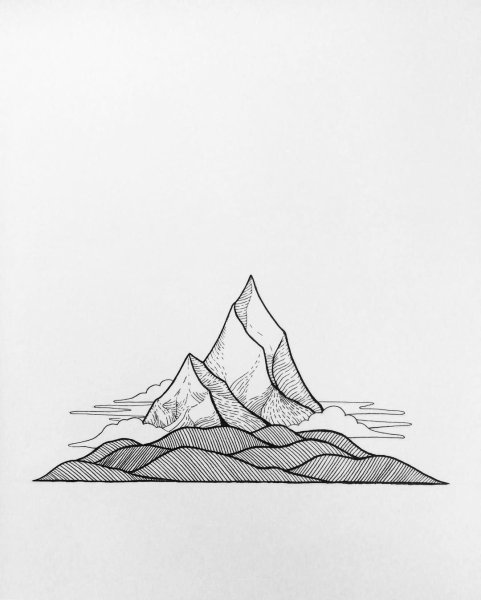 Рисунки горы лëгкие