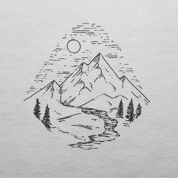 Пейзаж рисунок