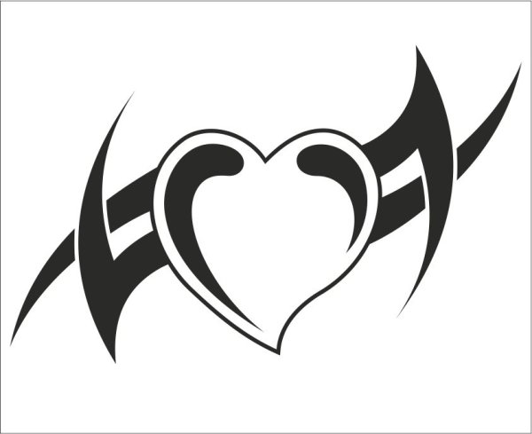 Татуировка сердце эскиз