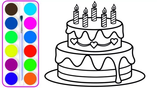 Рисование тортов с детьми