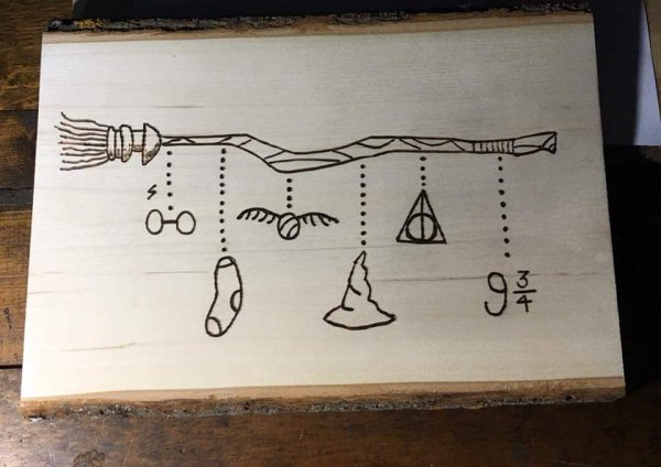 Рисунки в стиле Гарри Поттера легкие