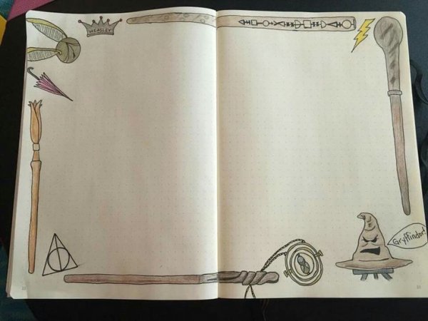 Скетчбук Гарри Поттер идеи