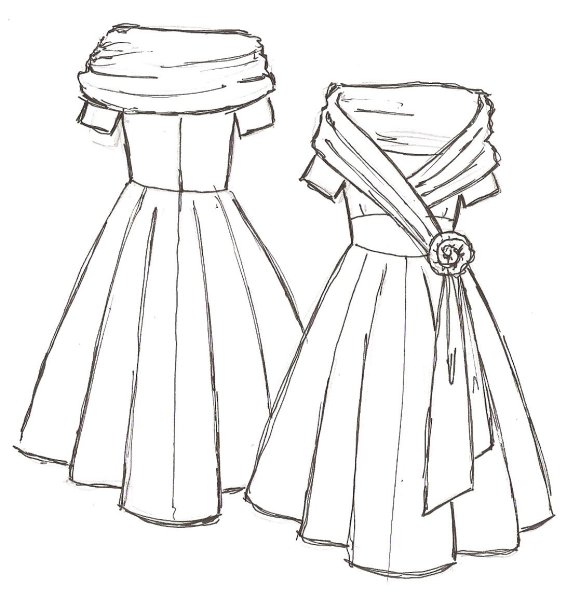 Нарисовать платье