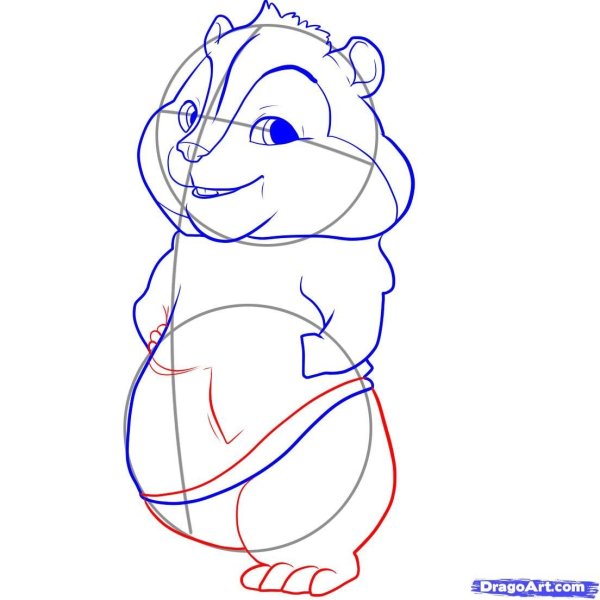 Бурундук рисунок легкий