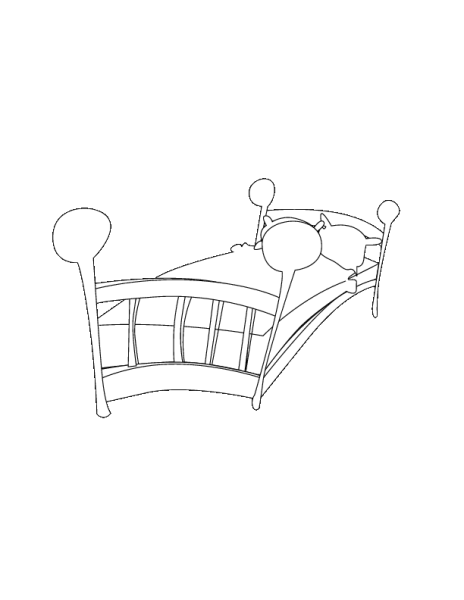 Нарисовать кровать