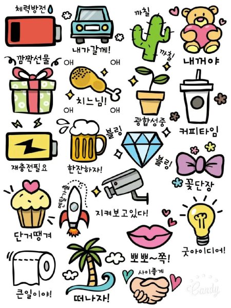 BTS наклейки Стикеры bt21