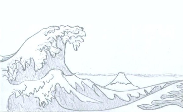 Волны простым карандашом