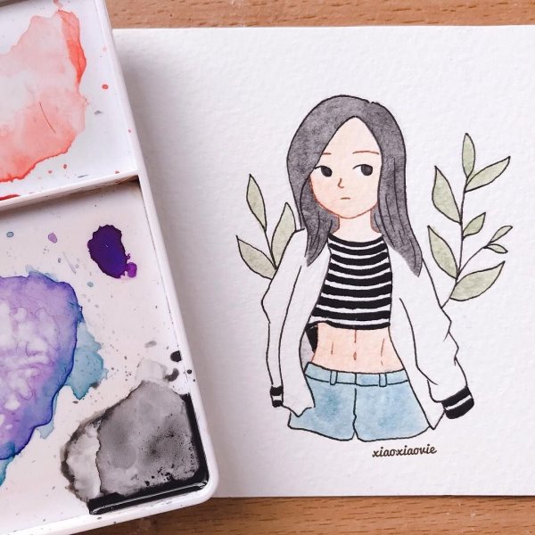 Рисунки для скетчбука девочки легко