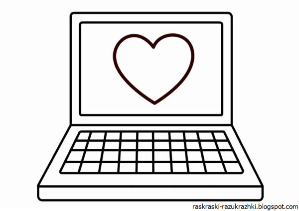 Раскраска человек за компьютером