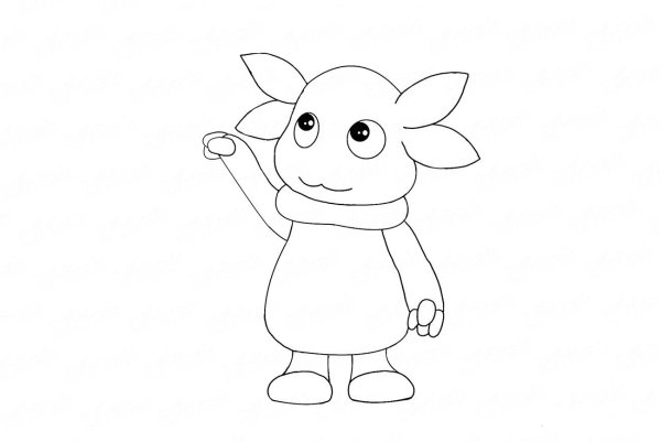 Лунтик рисунок карандашом