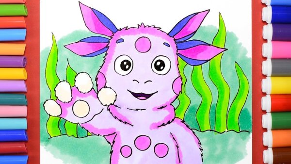 Лунтик карандашом