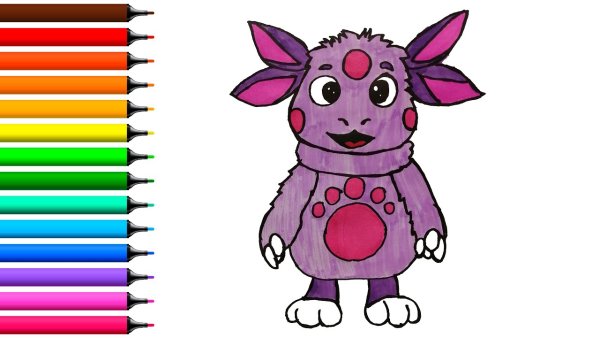 Лунтик карандашом