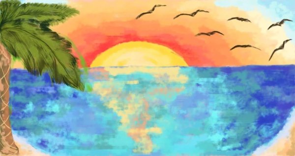 Рисунки лето для срисовки