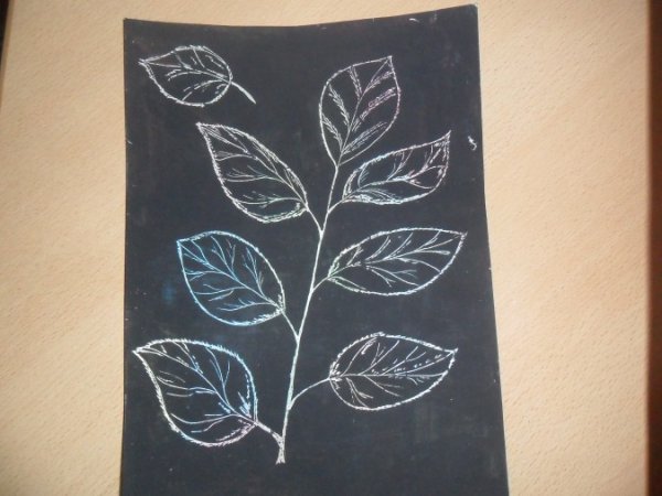 Техника граттаж в детском саду