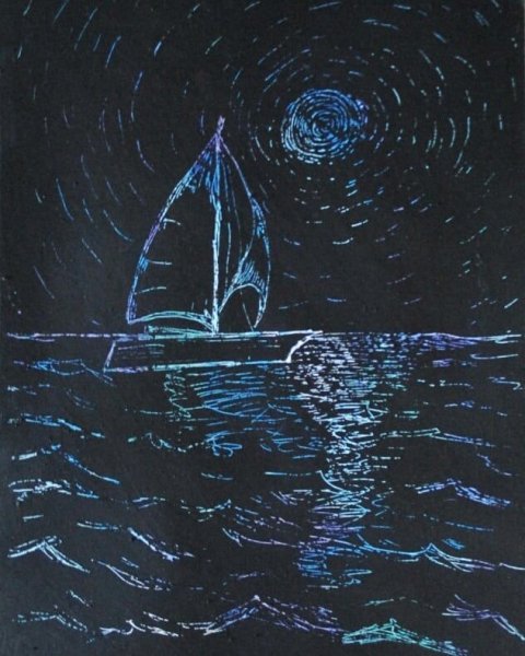 Граттаж Дельфин