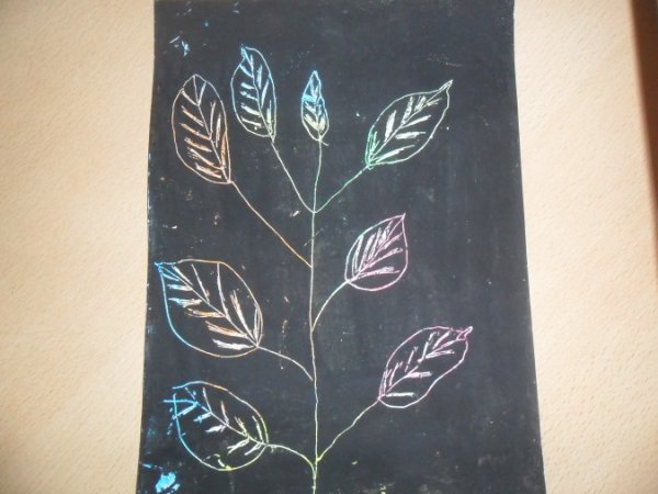 Граттаж аквариум с рыбками