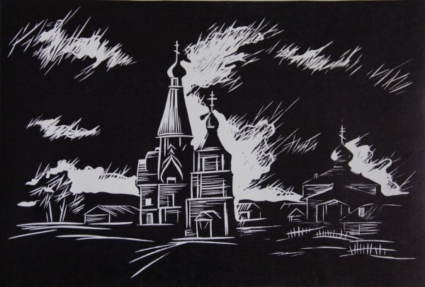 Рисование граттаж