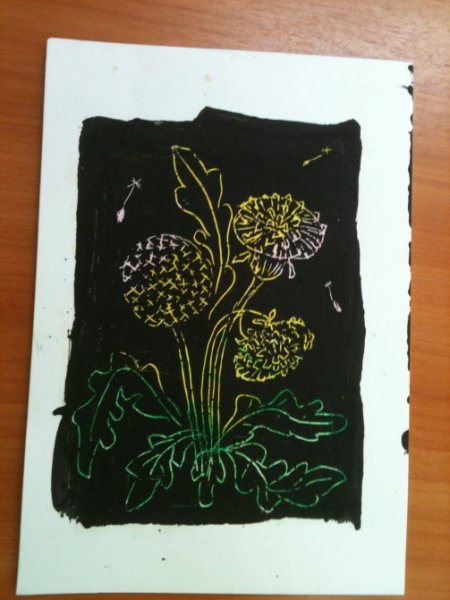 Воскография граттаж