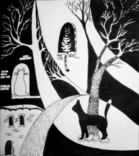 Архитектура тушью