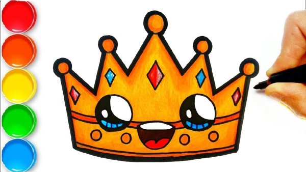 Корона раскраска для детей