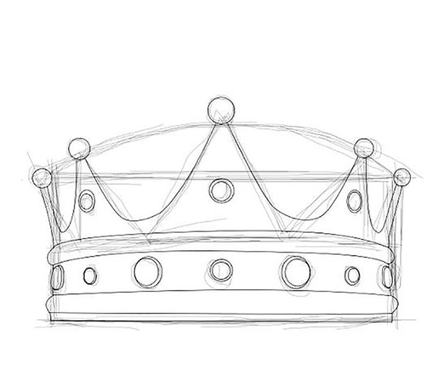 Нарисовать корону карандашом для детей