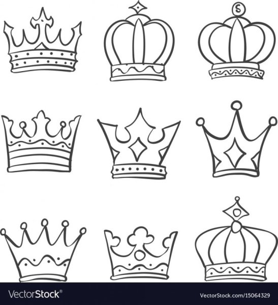 Корона карандашом