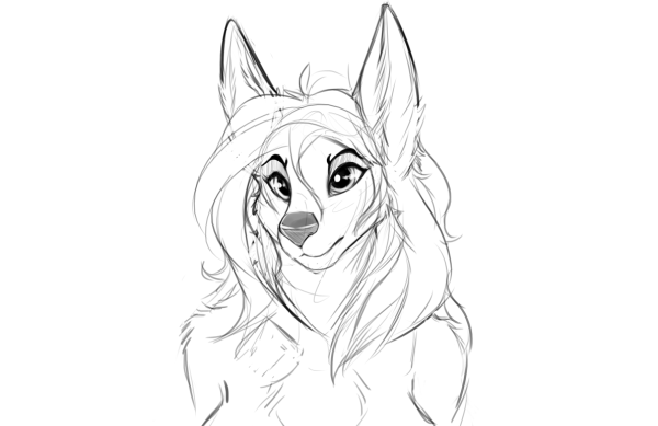 Волк аниме для рисования
