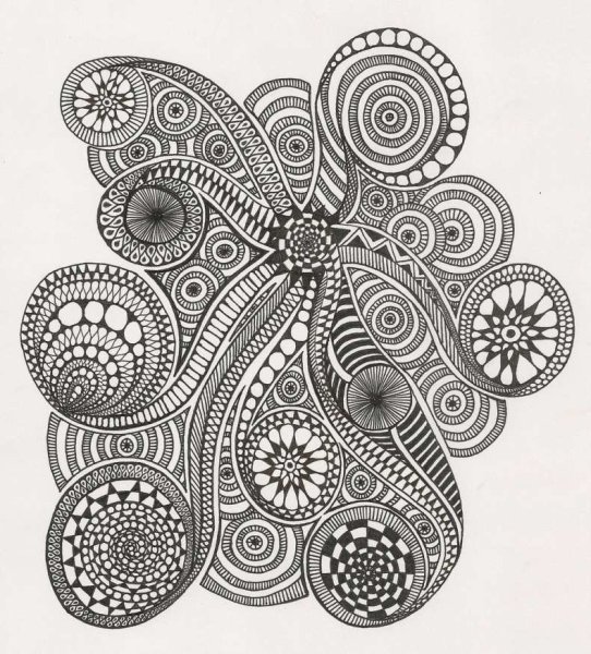 Узоры в технике Грифонаж