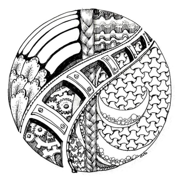 Зентангл круглый