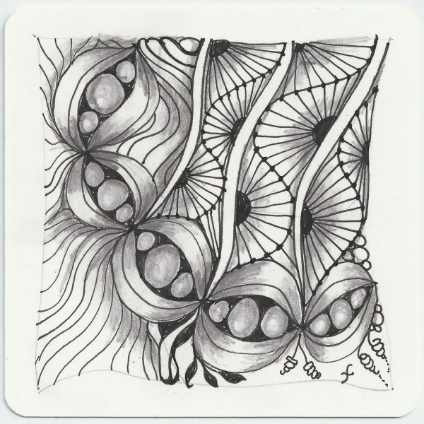 Зентангл спираль