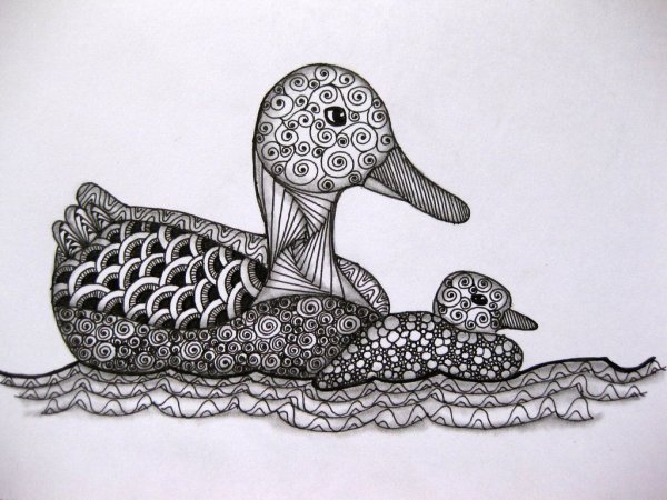 Рисование дудлинг и Зентангл для детей