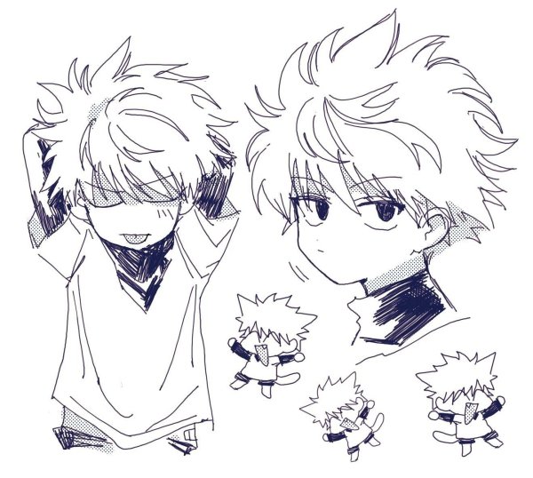 Персонаж скетч Киллуа