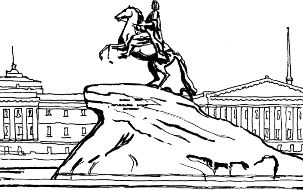 Памятник медный всадник Санкт-Петербург для детей
