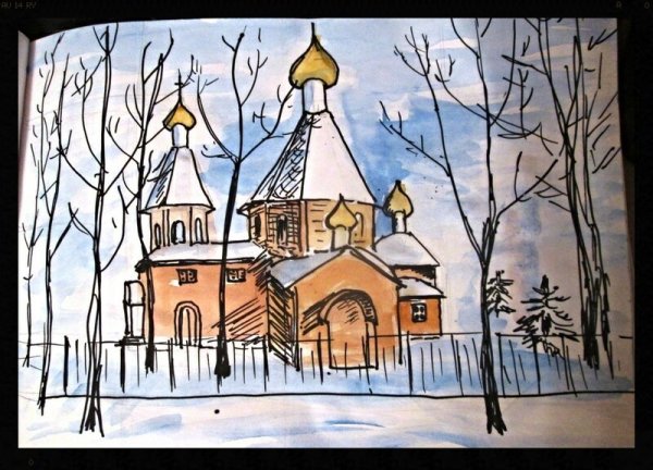 Церковь раскраска