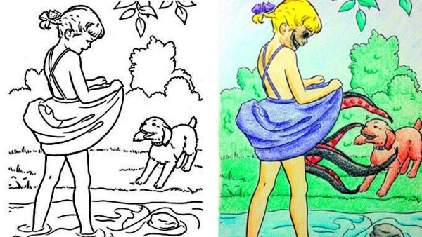 Рисунки для срисовки девушки