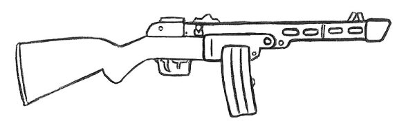 Автомат АК 74 рисунок