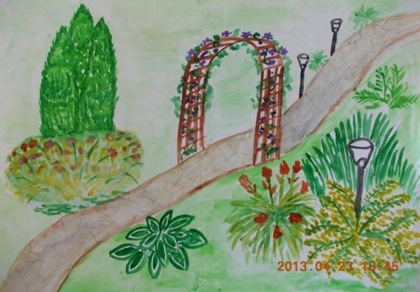 Рисунок на тему природа и архитектура