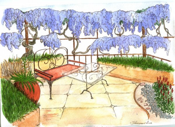 Ландшафтный дизайн рисунок