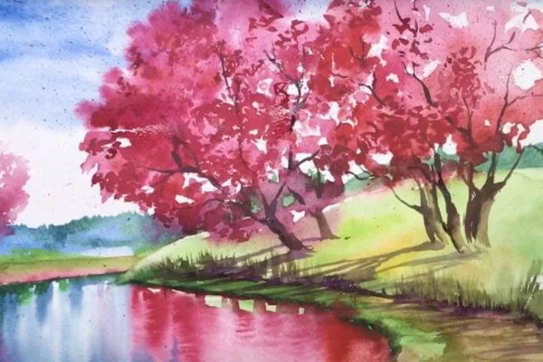 Природа для рисования красками