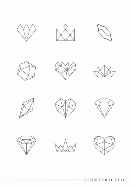 Маленькие тату эскизы геометрические