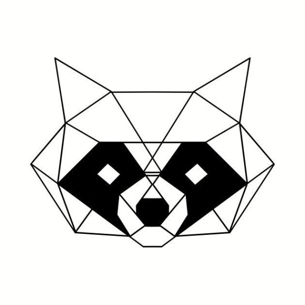 Панда из геометрических фигур