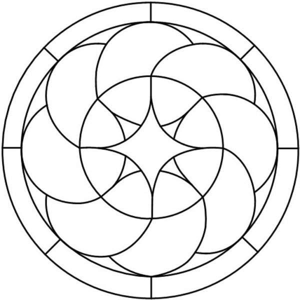 Узор в круге черчение