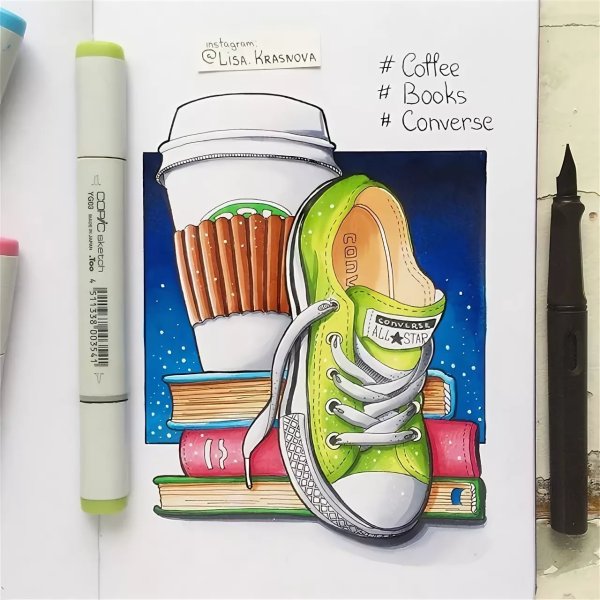 Идеи для рисунков маркерами