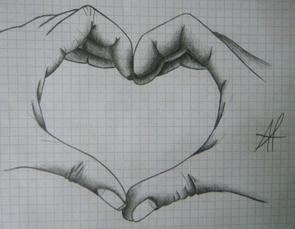 Рисунки для срисовки руки