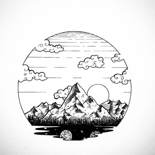 Пейзаж в круге