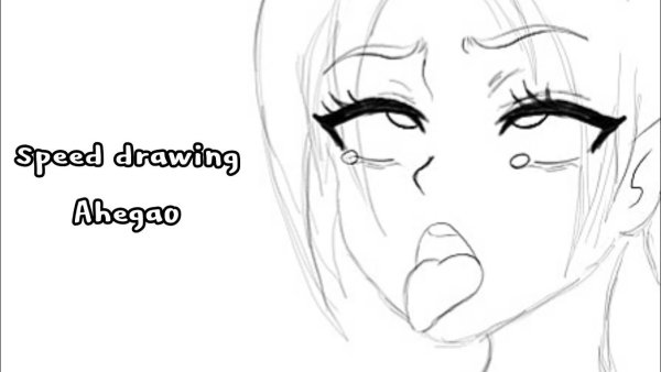 Ахегао карандашом